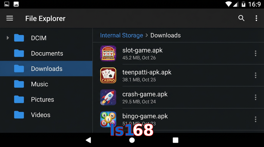 Main screen of Ls168 gameapk page for PK players